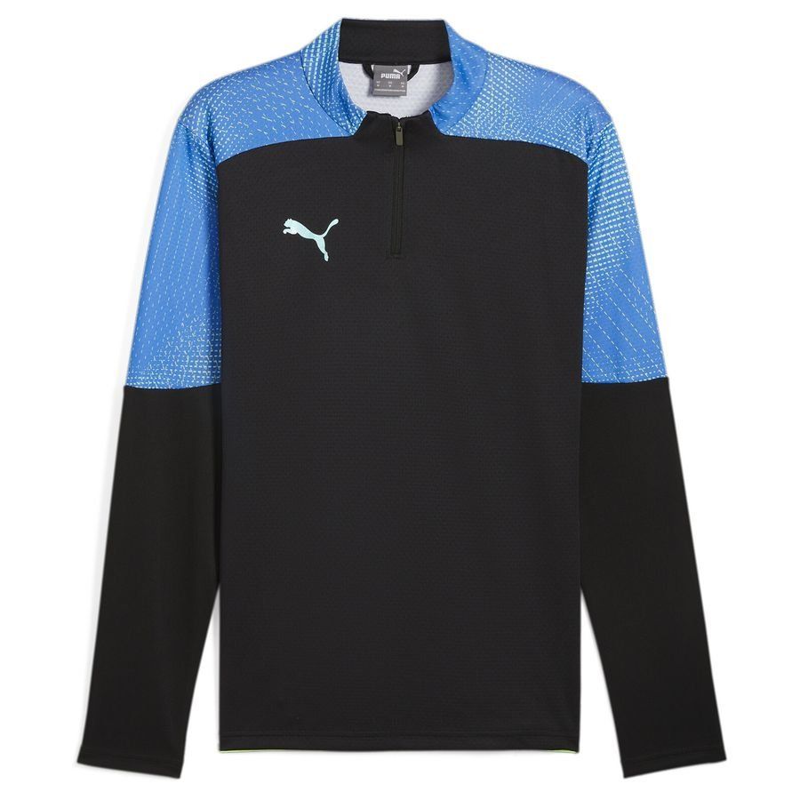 PUMA Maillot d'Entraînement IndividualFINAL Fermeture Éclair 1/4 - Noir/Fizzy Apple