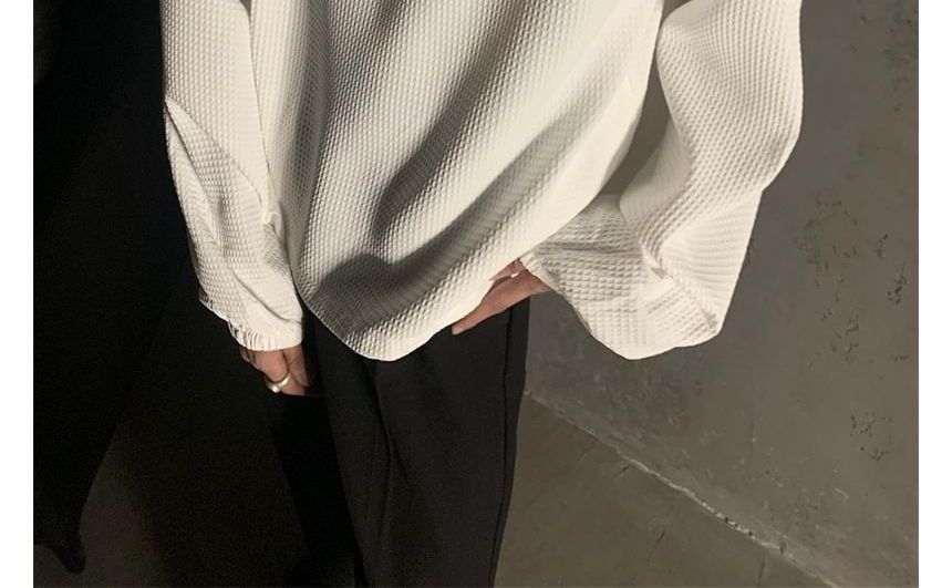 Savenne - Sweatshirt met lange mouwen, hoge hals en halve rits