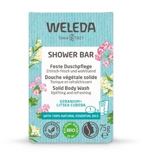 Weleda Shower Bar Geranium   Litsea Cubeba 75GR
