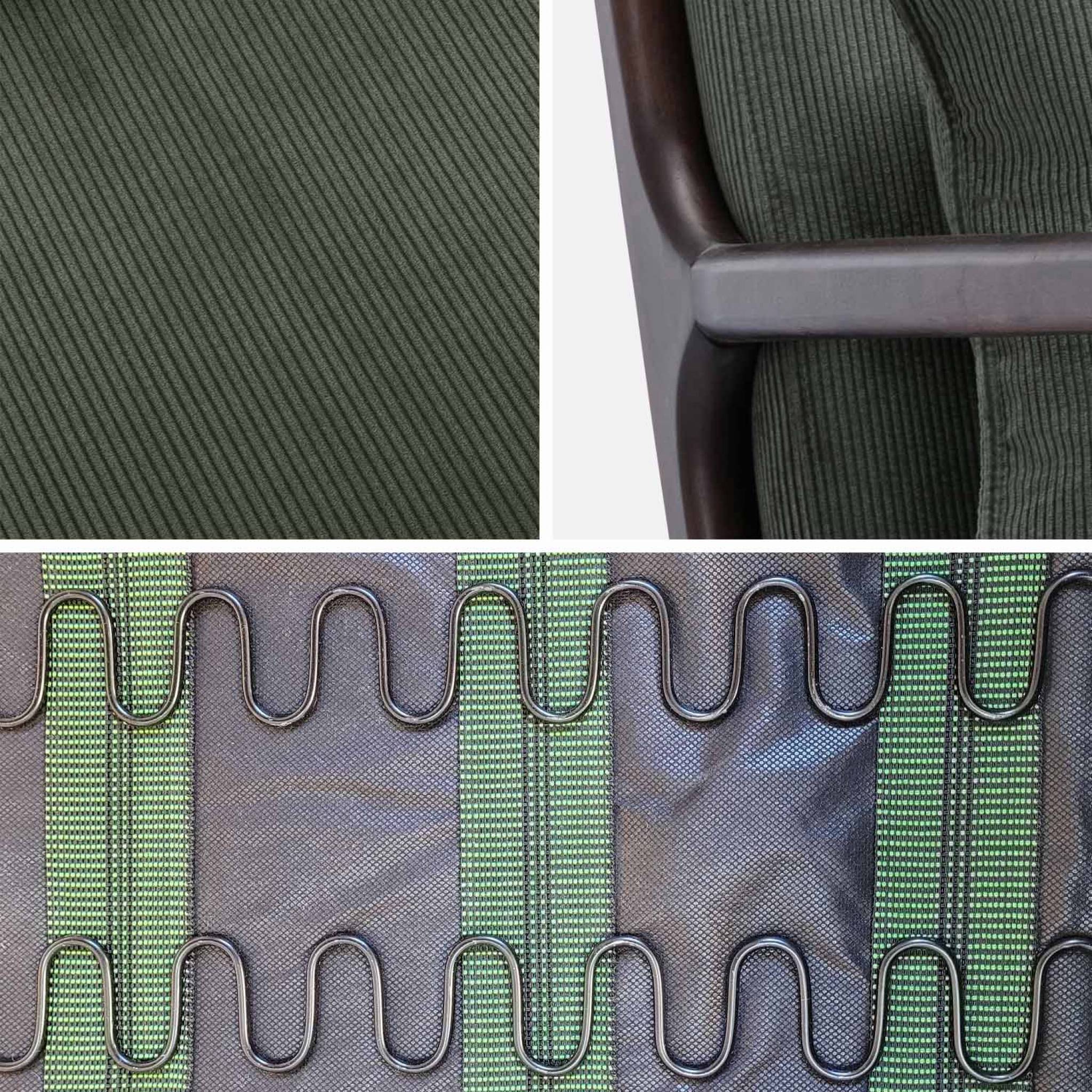 sweeek - Groene ribfluwele fauteuil, Lorens