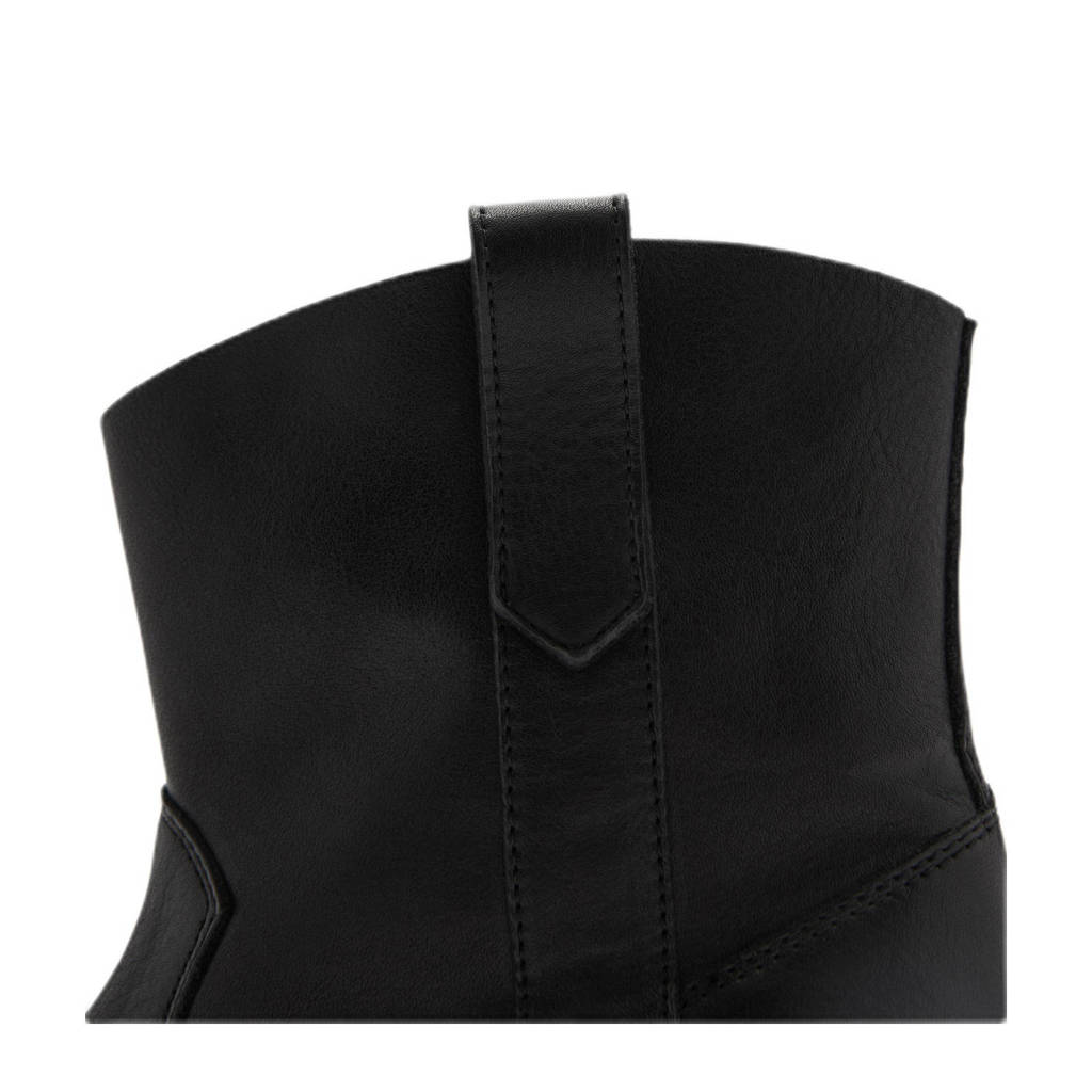 MANGO TEEN leren cowboylaarzen zwart