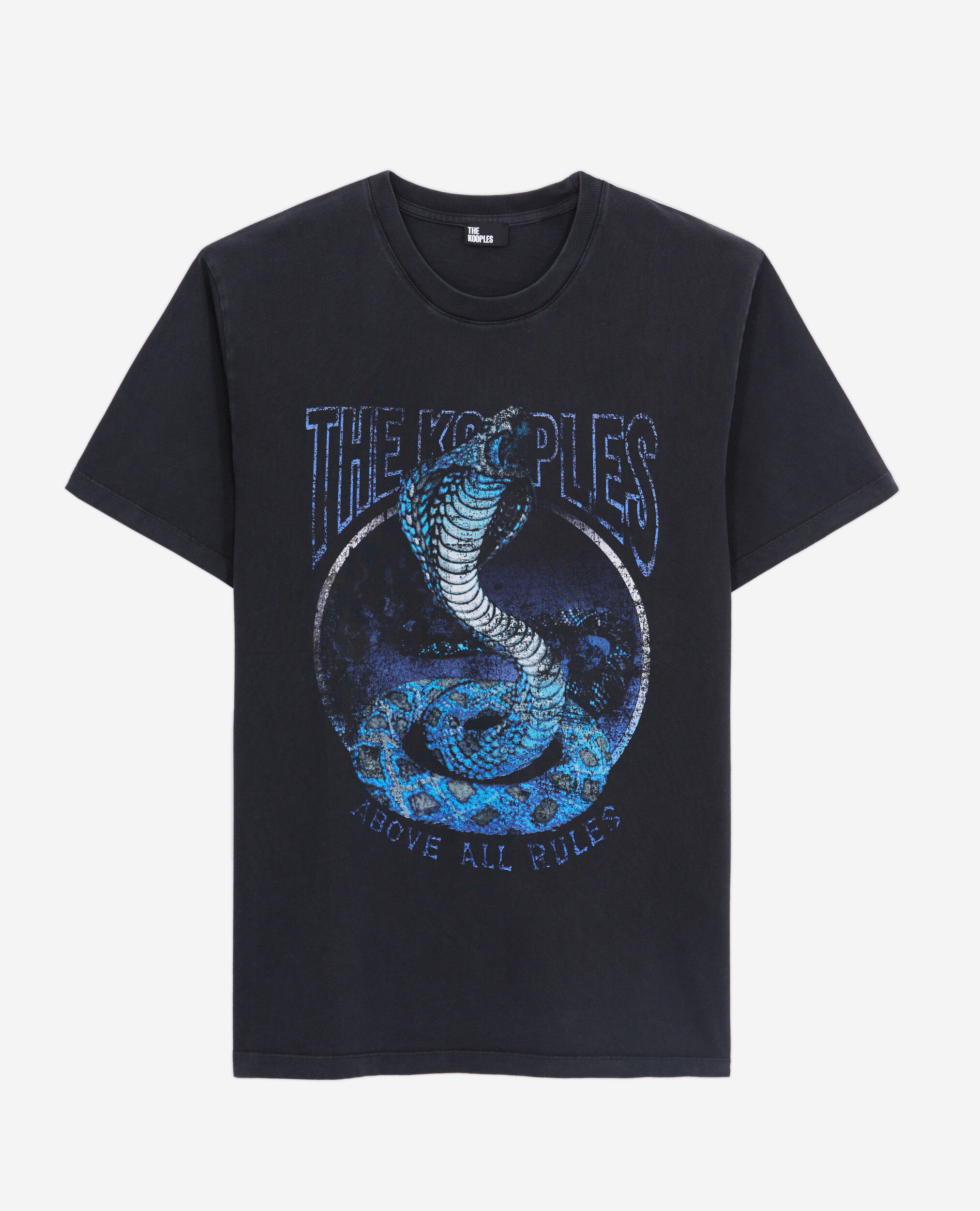 T-shirt noir avec sérigraphie Cobra