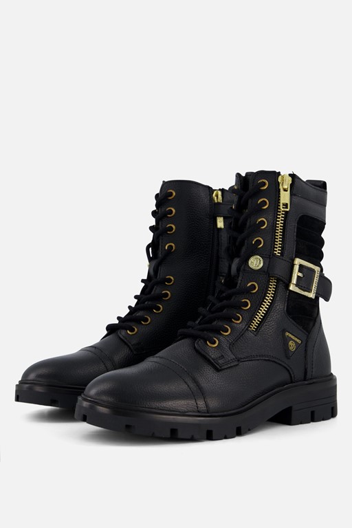 Vingino Britt Bikerboots zwart Leer