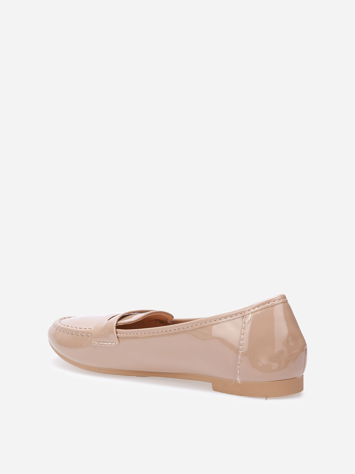 Mocassins slippers vernis- Taupe