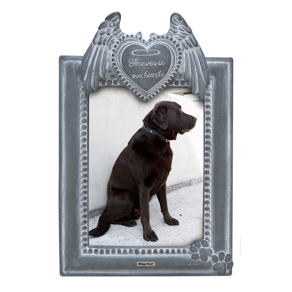 Happy-House - Fotolijst - Hond Kat - Herdenken - grijs - Small