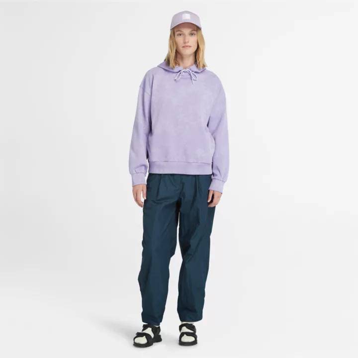 Sweat à capuche tie & dye saisonnier pour femme en violet