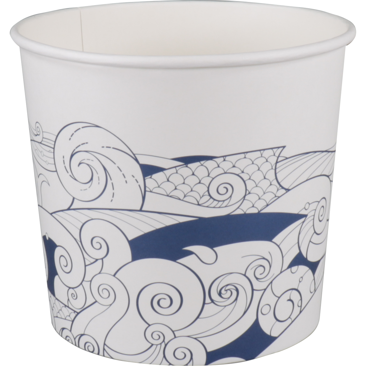 Depa Bak, Karton + PE, 2150ml, Waves, foodbucket, wit/blauw