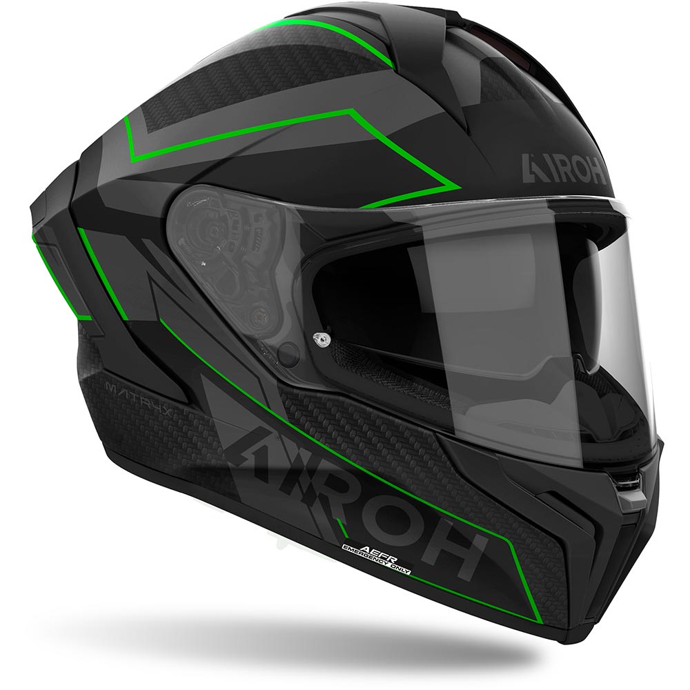 Airoh - Casque Matryx Sentinel Noir / Vert fluo / Mat