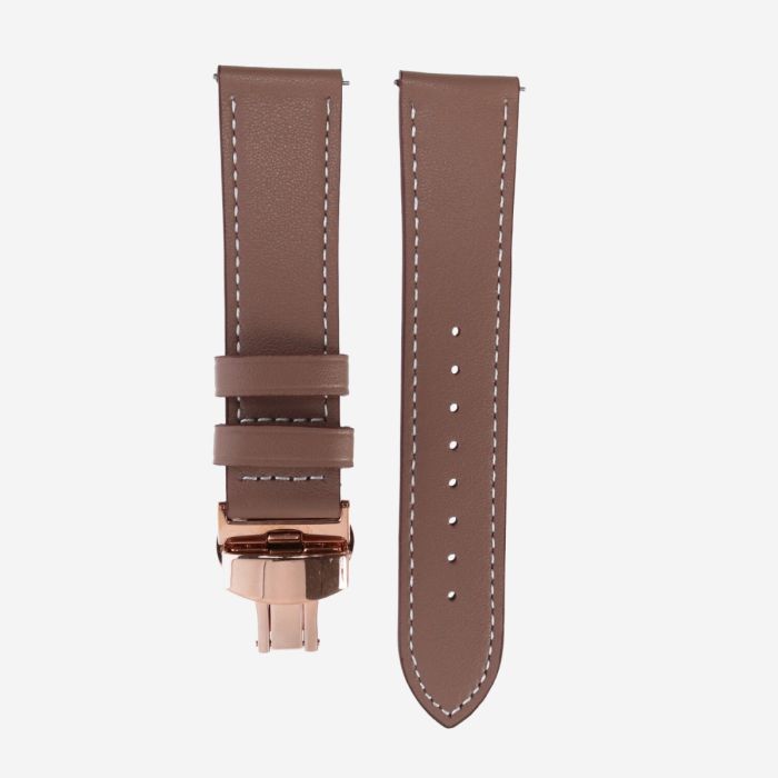 Elevate Unisex Tilbehør til ure/armbånd Watch Band for Forerunner 22mm (Leather) Brun
