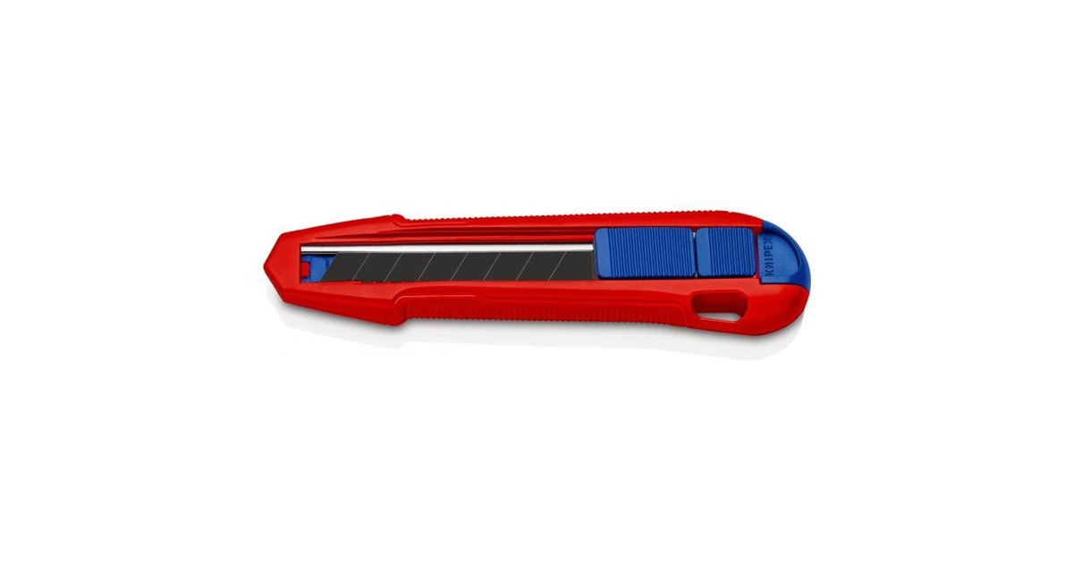 KNIPEXCutiX Universele mes stanleymes  (Rood/blauw, incl. 2 mesbladen)
