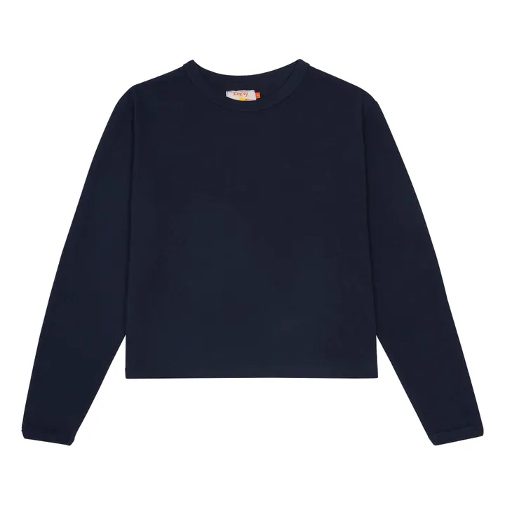 sunray T-shirt Hi'aka Manches Longues Coton Recyclé 260g | Bleu marine