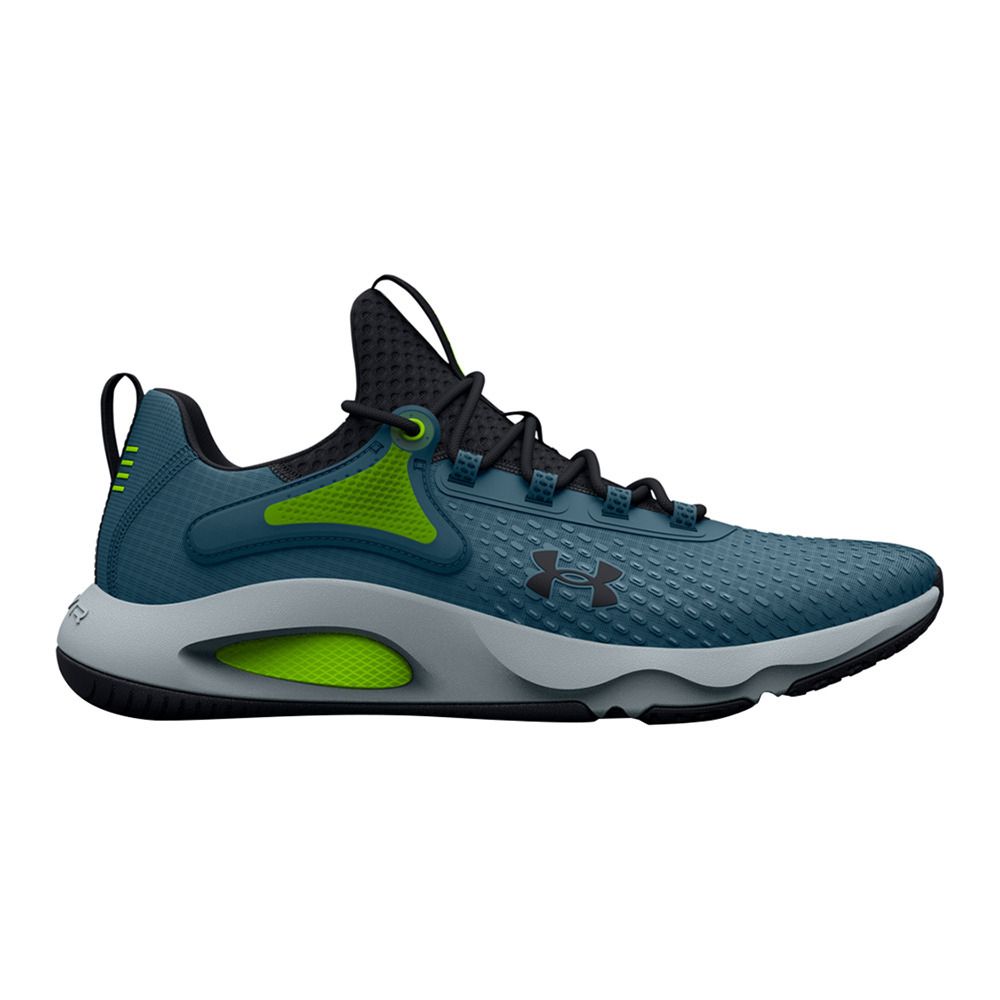 Under Armour UA HOVR RISE 4 - Chaussures training Homme static blue/lime surge/black