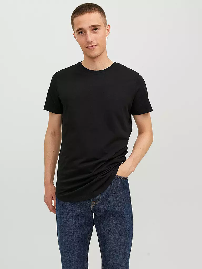JACK & JONES T-Shirt JJENOA schwarz