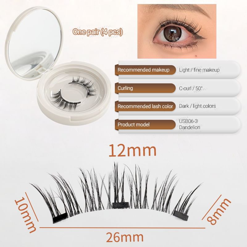 Karnemelk - Volume Crisscross magnetische nepwimpers met applicatorclip