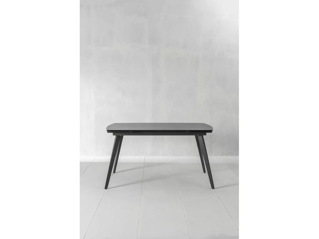 Nicolas Table extensible (140/200 x 90 cm) en céramique anthracite