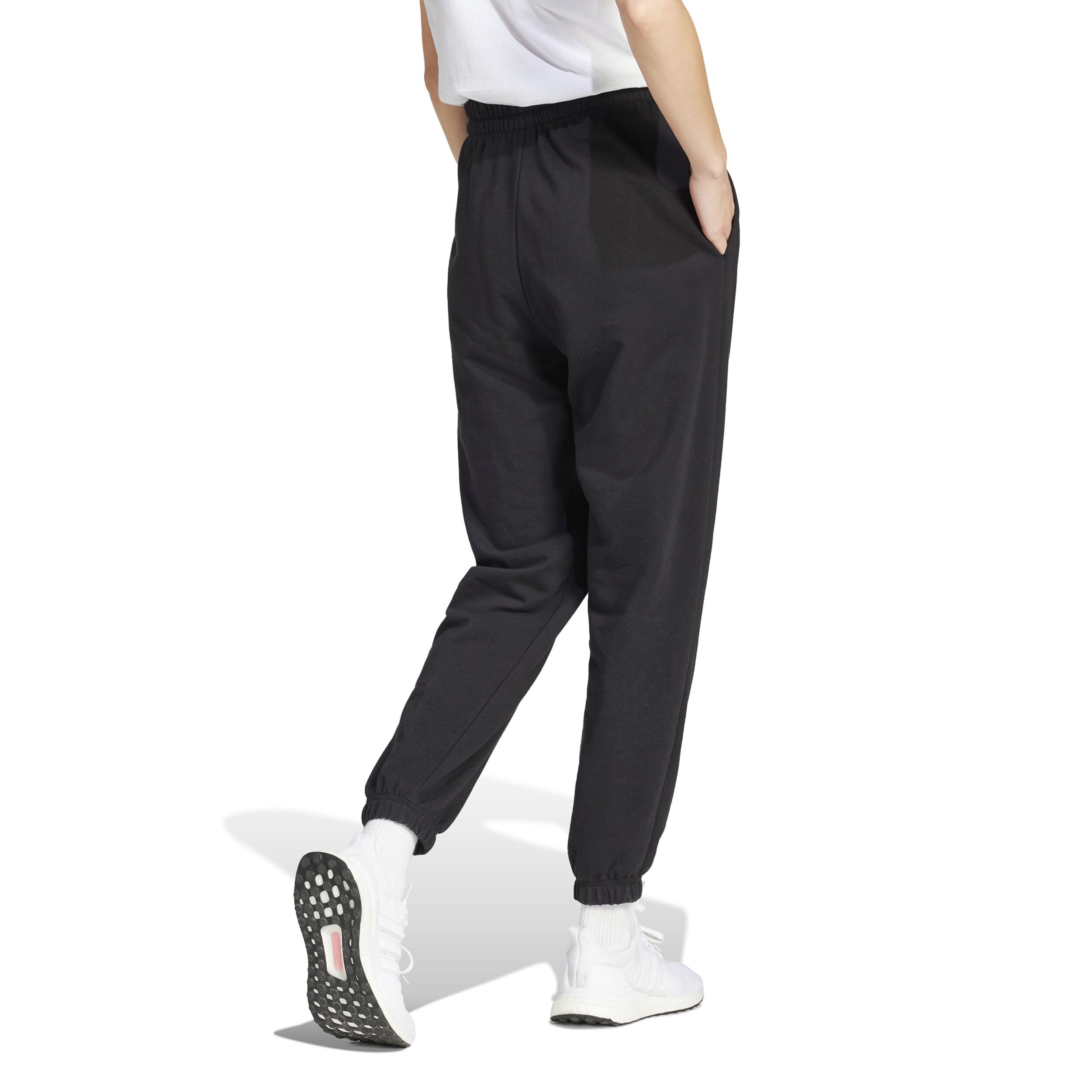 adidas Essentials Small Logo Cuffed Pantalon Survêtement Femmes - Noir