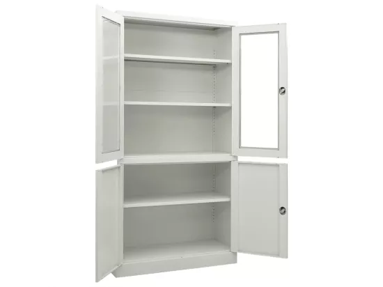 Armoire de bureau Gris clair 90x40x180 Acier 2