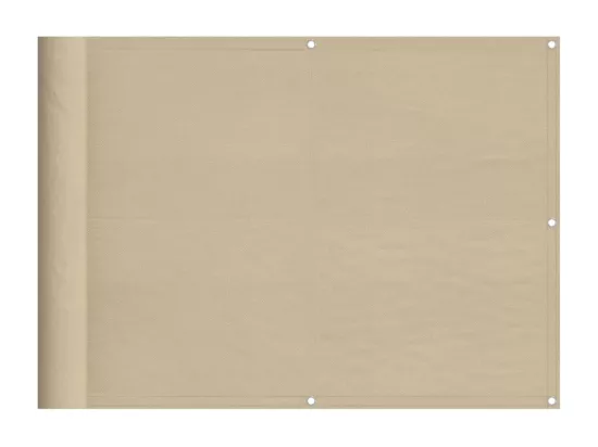 Écran de balcon beige 75x1000 100% polyester oxford