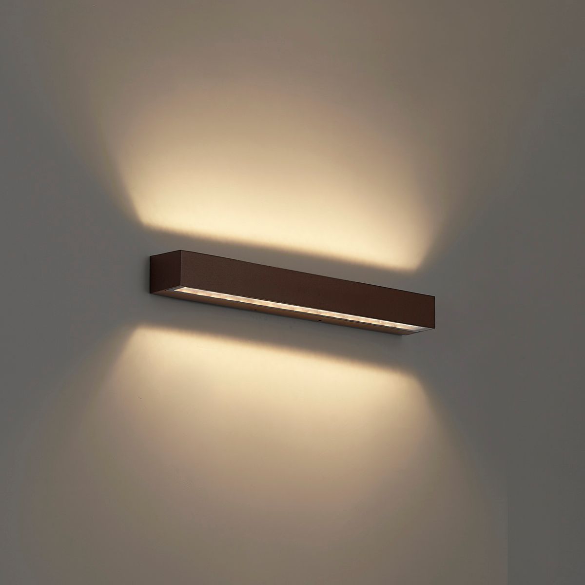 Industriële buiten wandlamp roestbruin 55cm incl. LED IP65 - Hannah
