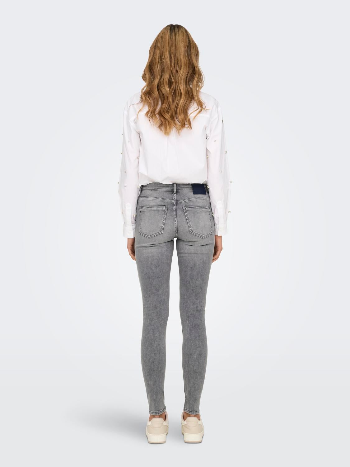 ONLWAUW Mittlere Taille Skinny Fit Jeans Medium Grey Denim