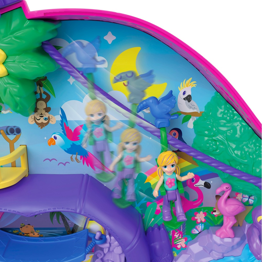 Polly Pocket Faultier-Familien-2-in-1-Handtasche Kompakt