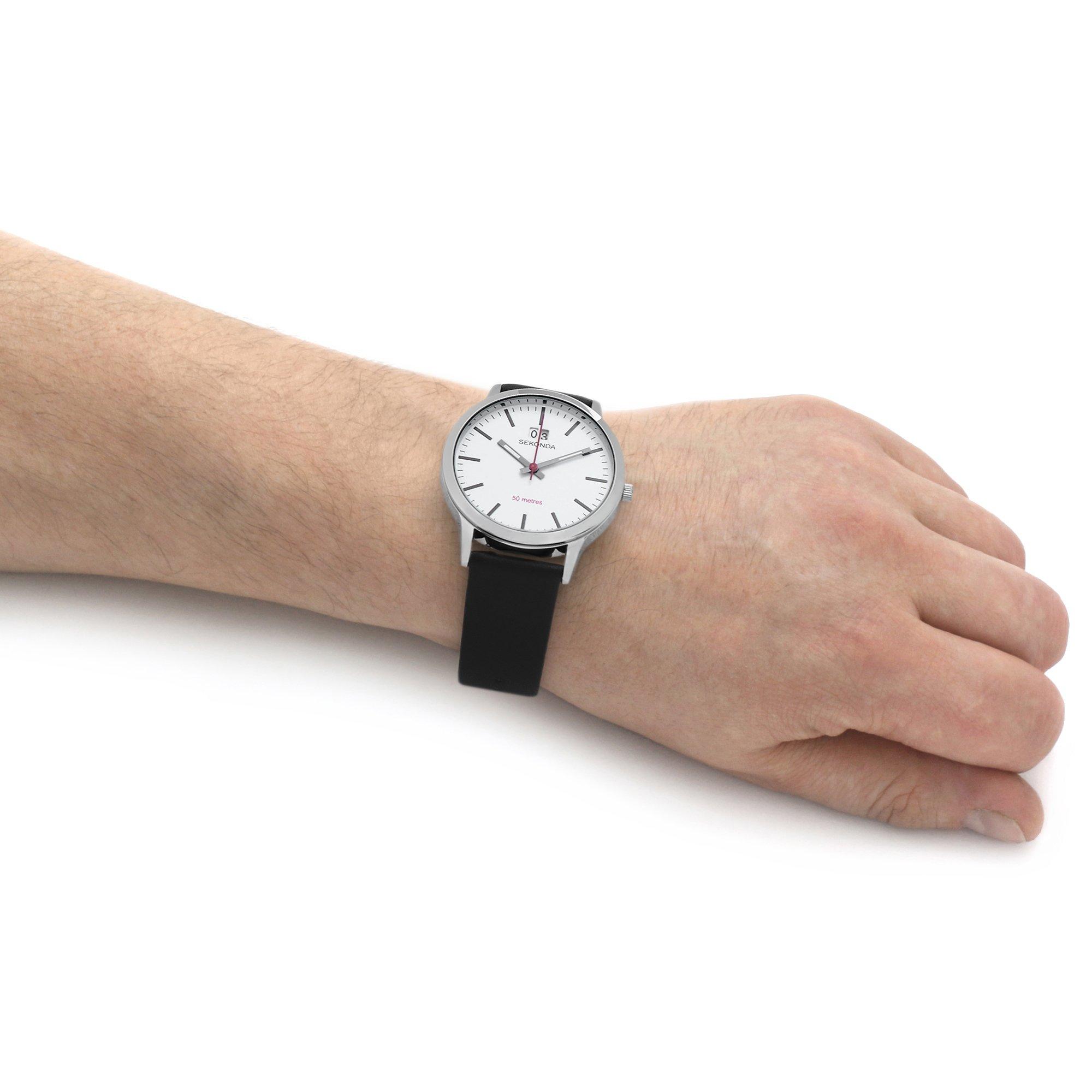 Sekonda Nordic 40mm Silver Watch Round Case White Dial