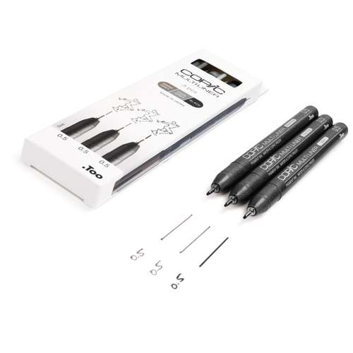 COPIC® Multiliner 3er-Set, grey/black
