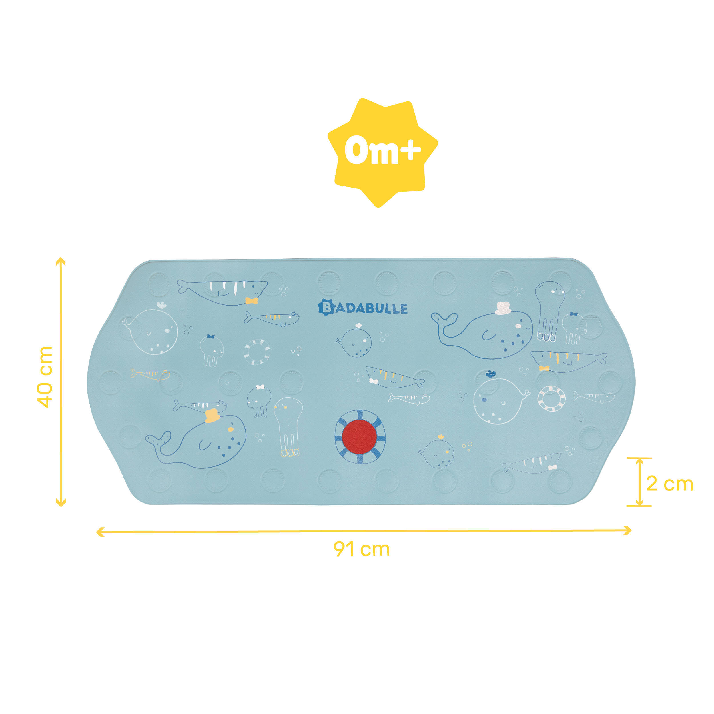 Badabulle XXL badmat met temperatuurweergave