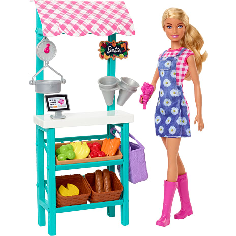 Barbie torvemarked legesæt med dukke