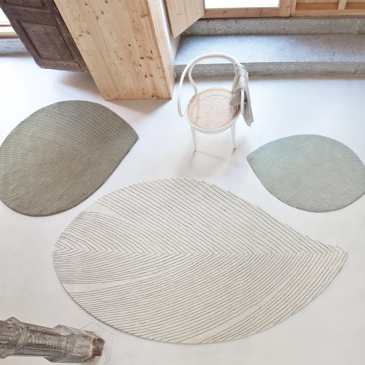nanimarquina - Quill Teppich S, 78 x 120 cm, graublau