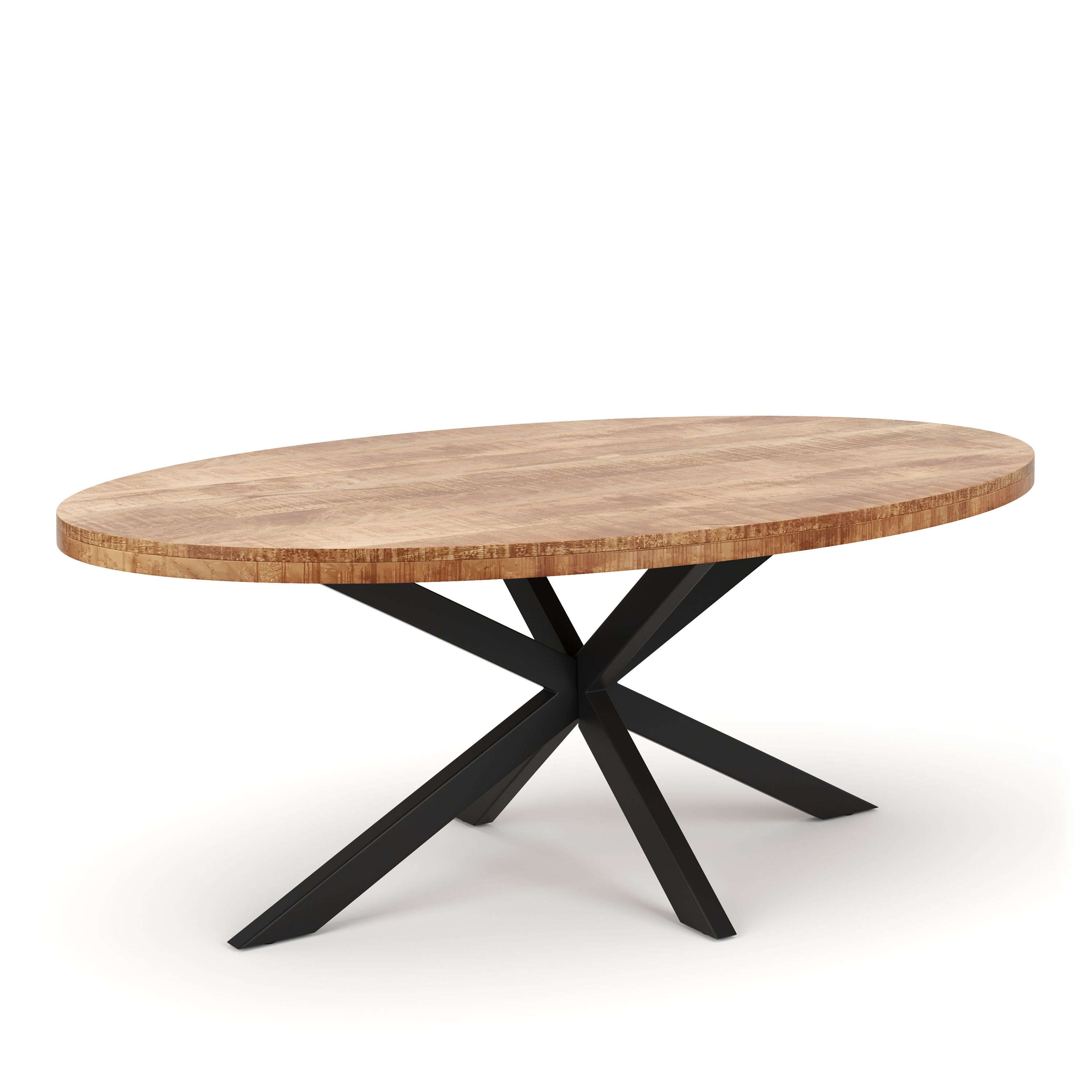 Esstisch Holz MAYLA oval 180 x 90 cm