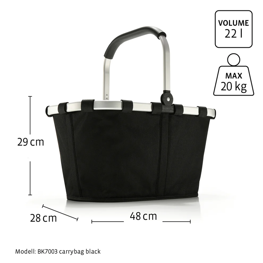 (22l) Carrybag Einkaufskorb Shopping Einkaufstasche (BK7052) - Twist Silver