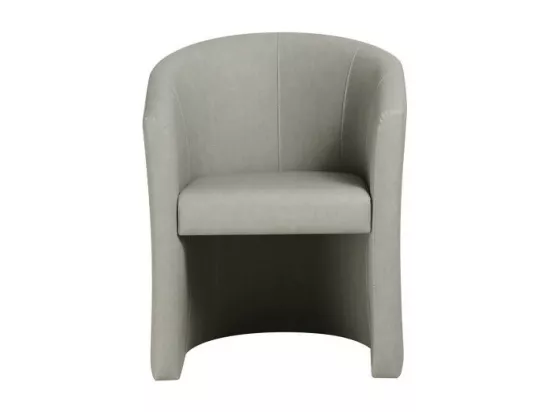 Fauteuil de salon KYOTO – Confortable – Gris clair – Style vintage