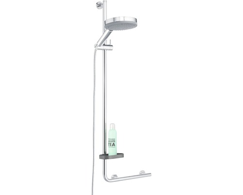 Douchestang met veiligheidsgreep TIGER Boston Comfort & Safety links chroom