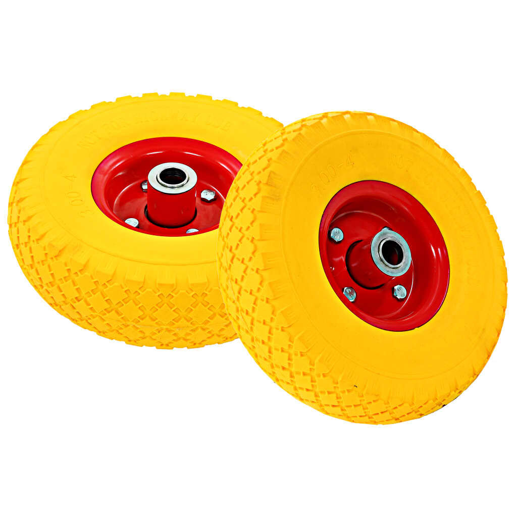 vidaXL Transportwagenwielen, 4 stuks, massief PU, 3.00-4 (245x82)