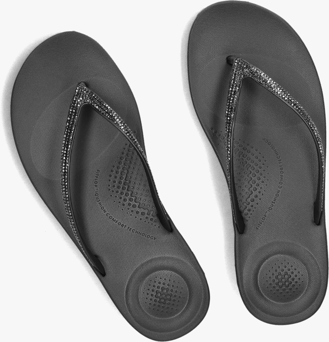 zwarte fitflop teenslippers iqushion sparkle