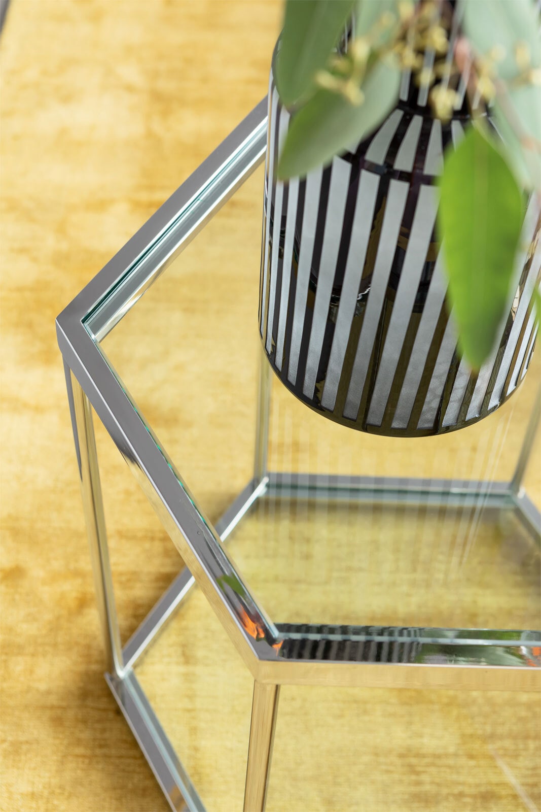 KARE DESIGN Couchtisch COMB 45 cm silberfarbig