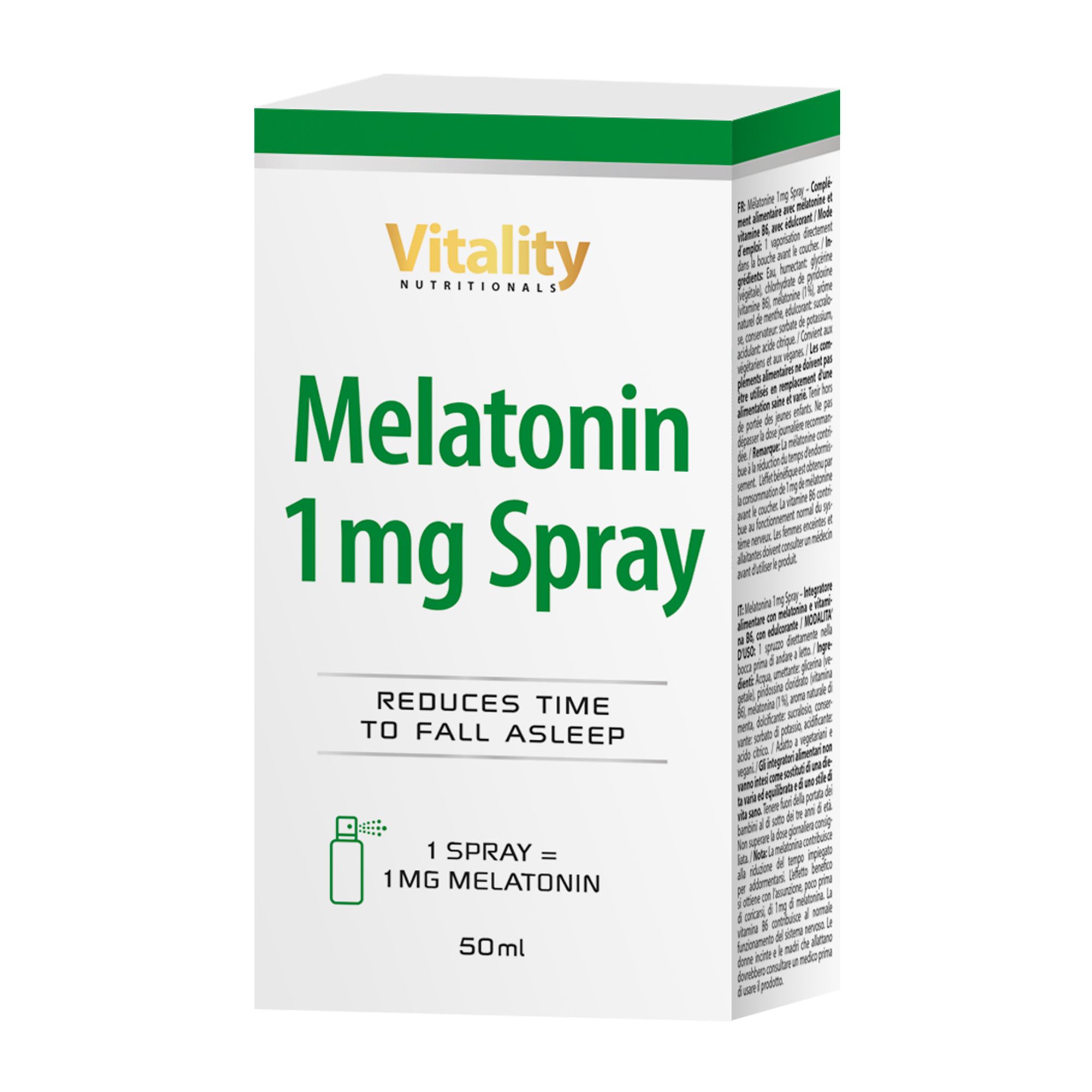 Vitality Melatonin 1 mg Spray