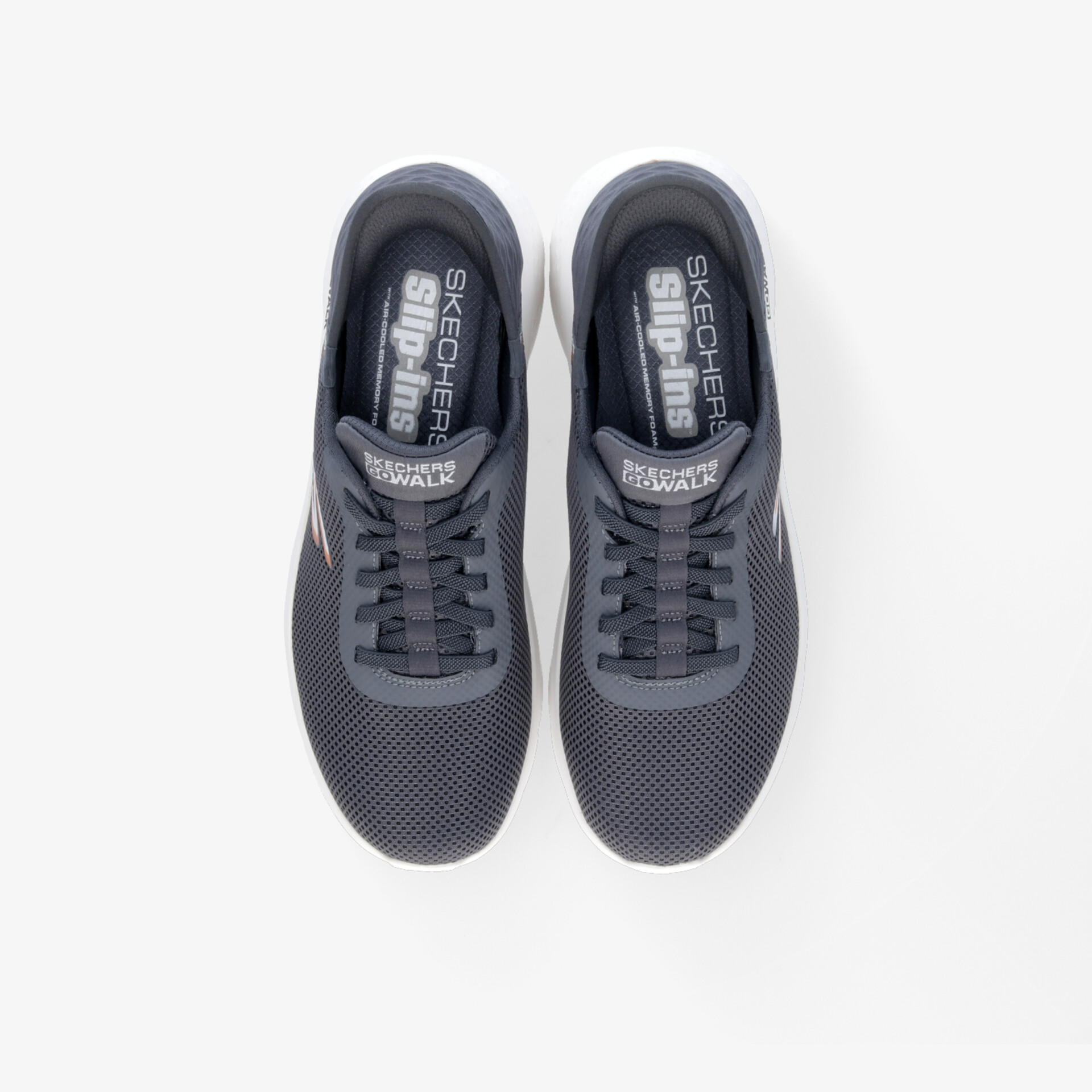 SKECHERS GO WALK FLEX HANDS UP Herren Sneaker Low grau