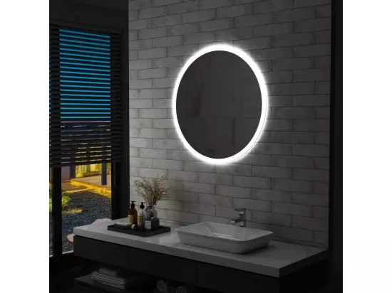 Miroir à LED pour salle de bain 80 cm