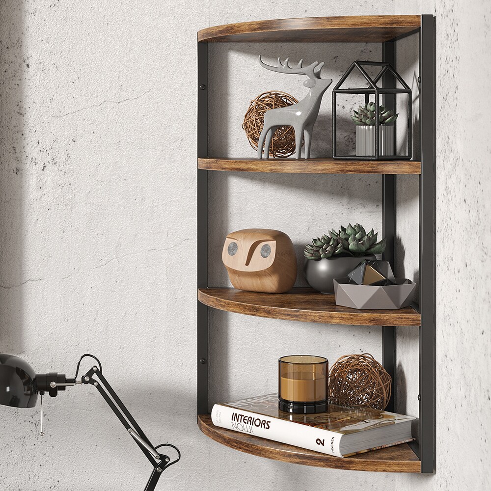 Vicco Eckregal Standregal Raumteiler Fyrk 3 Ebenen Medienregal Antikholz-Optik