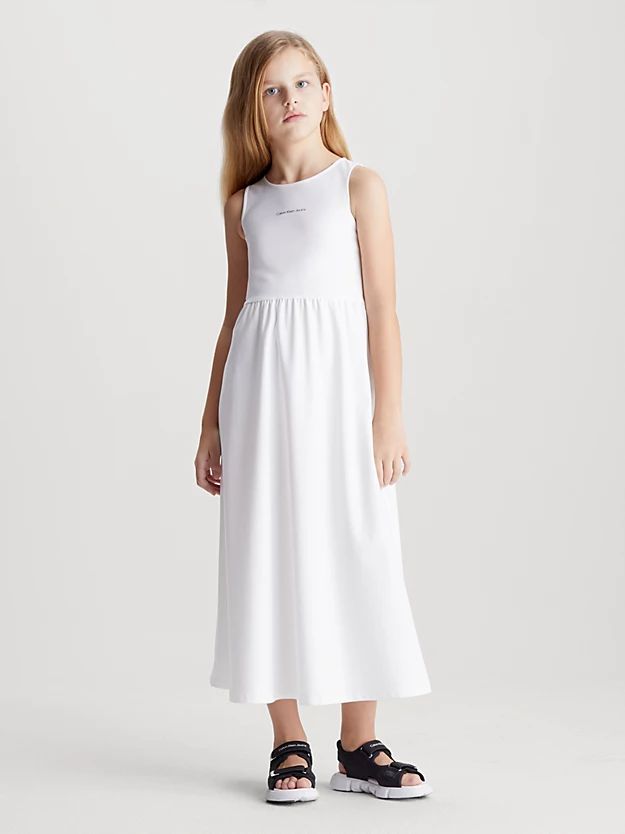 Vestido longo de malha com recorte