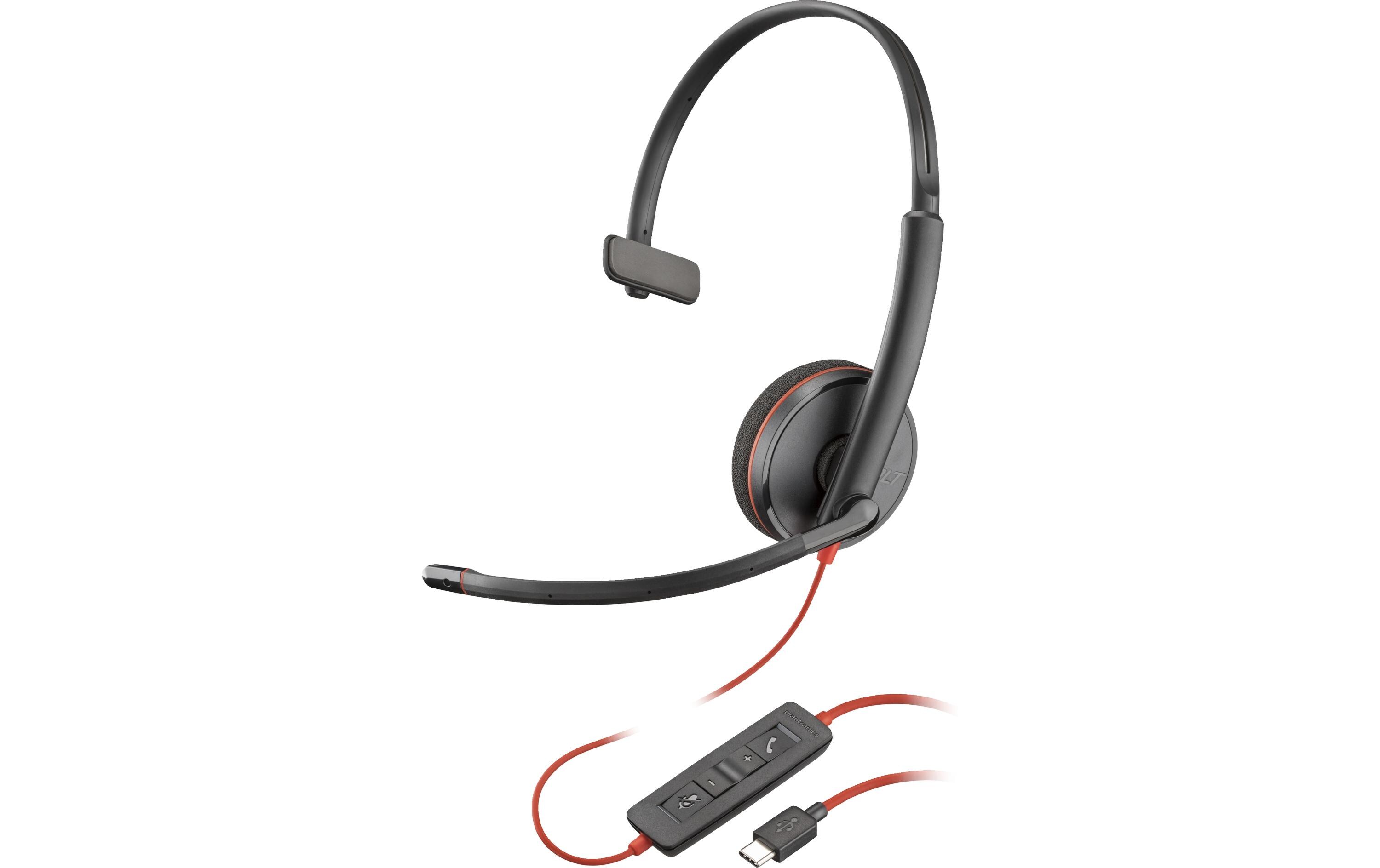 Headset Poly Blackwire 3210 Mono USB-A/CMonaurales Headset mit USB-Anschluss