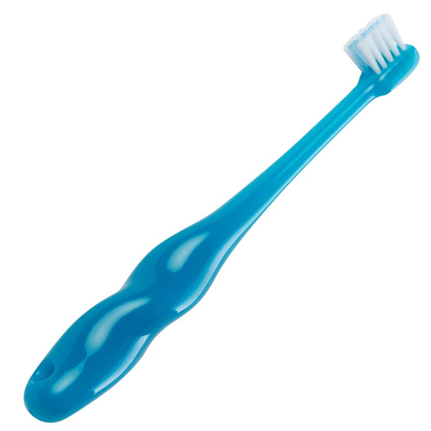 Brosse à dents en silicone Aloha 18m+ - Bleu - Ecru