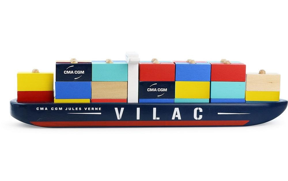 Vilac Stapelspielzeug »Containerschiff«