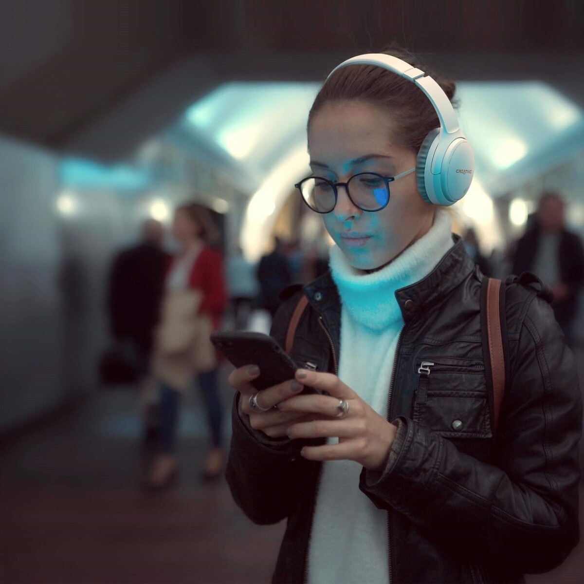 Creative - Zen Hybrid Anc Headphones - Over-Ear Hovedtelefoner - Hvid