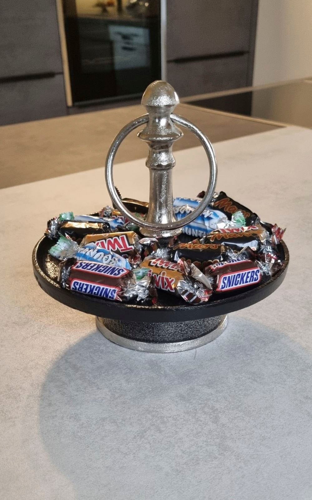 Ambiente Haus Etagere »Etagere 1 Stufe Silber und Schwarz«