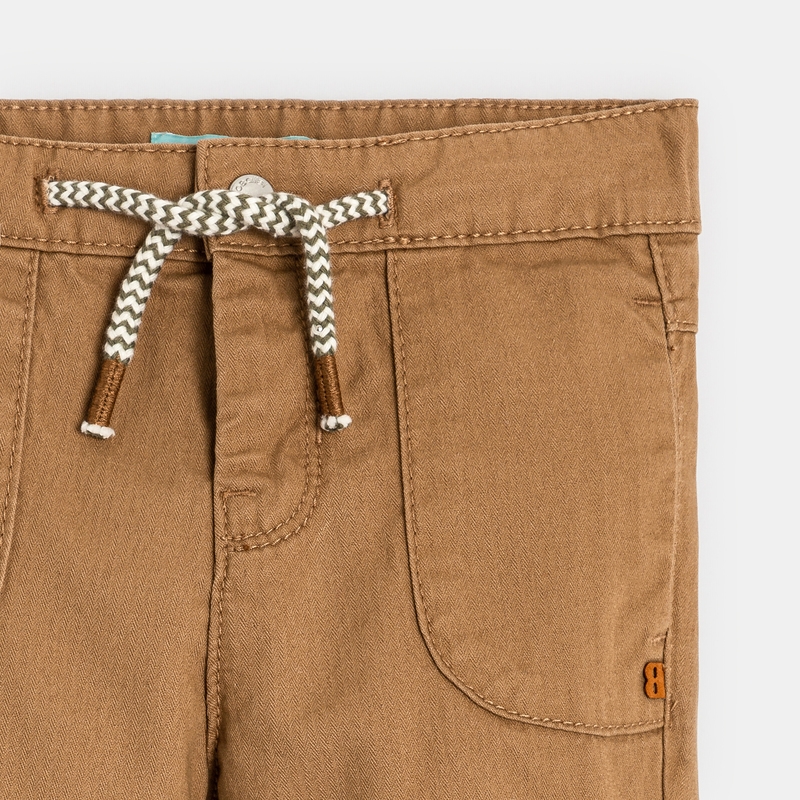 Pantalon coton modulable marron bébé garçon