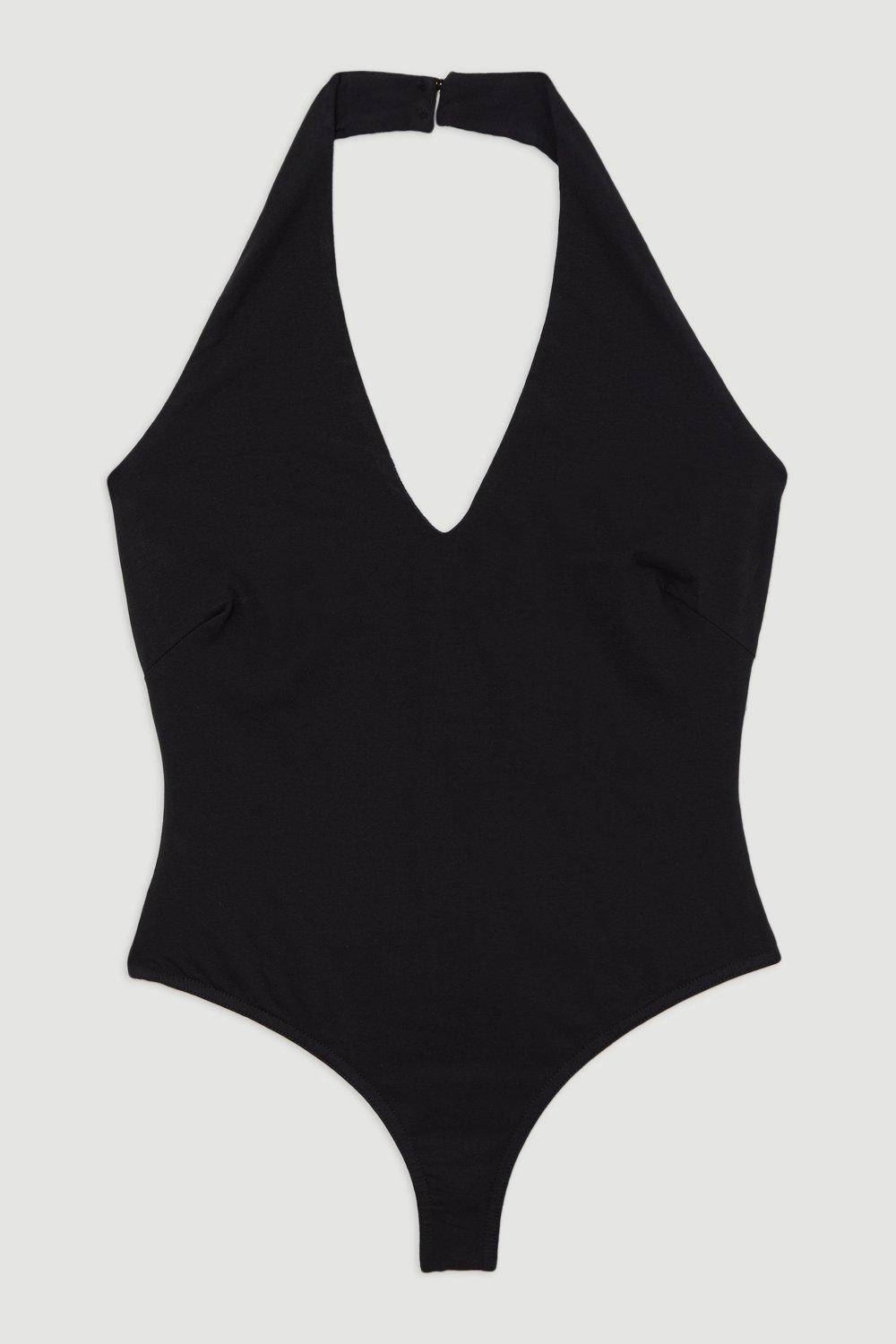 KarenMillen Body en jersey de coton stretch à décolleté halter
