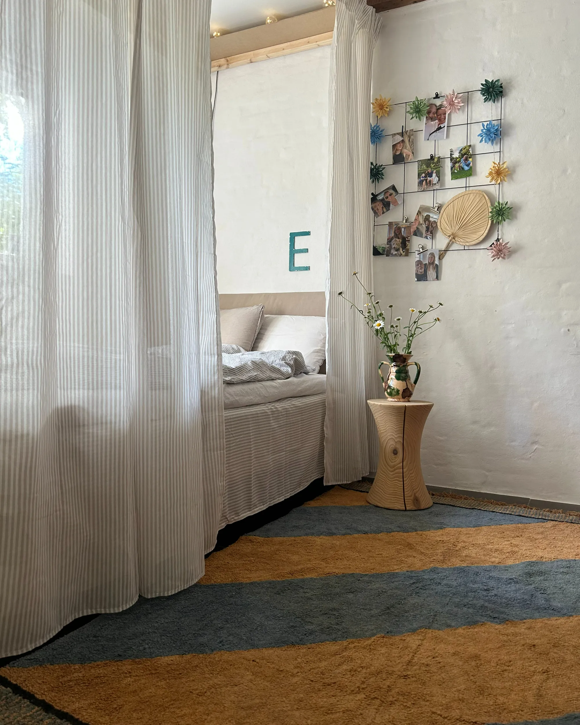 Vloerkleed XULUF Blauw 140 x 200 cm Katoen